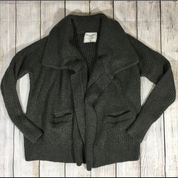 Abercrombie & Fitch Sweaters - Abercrombie Open front Cardigan Metallic Mohair M